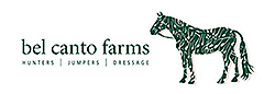 Bel Canto Farm logo green horse